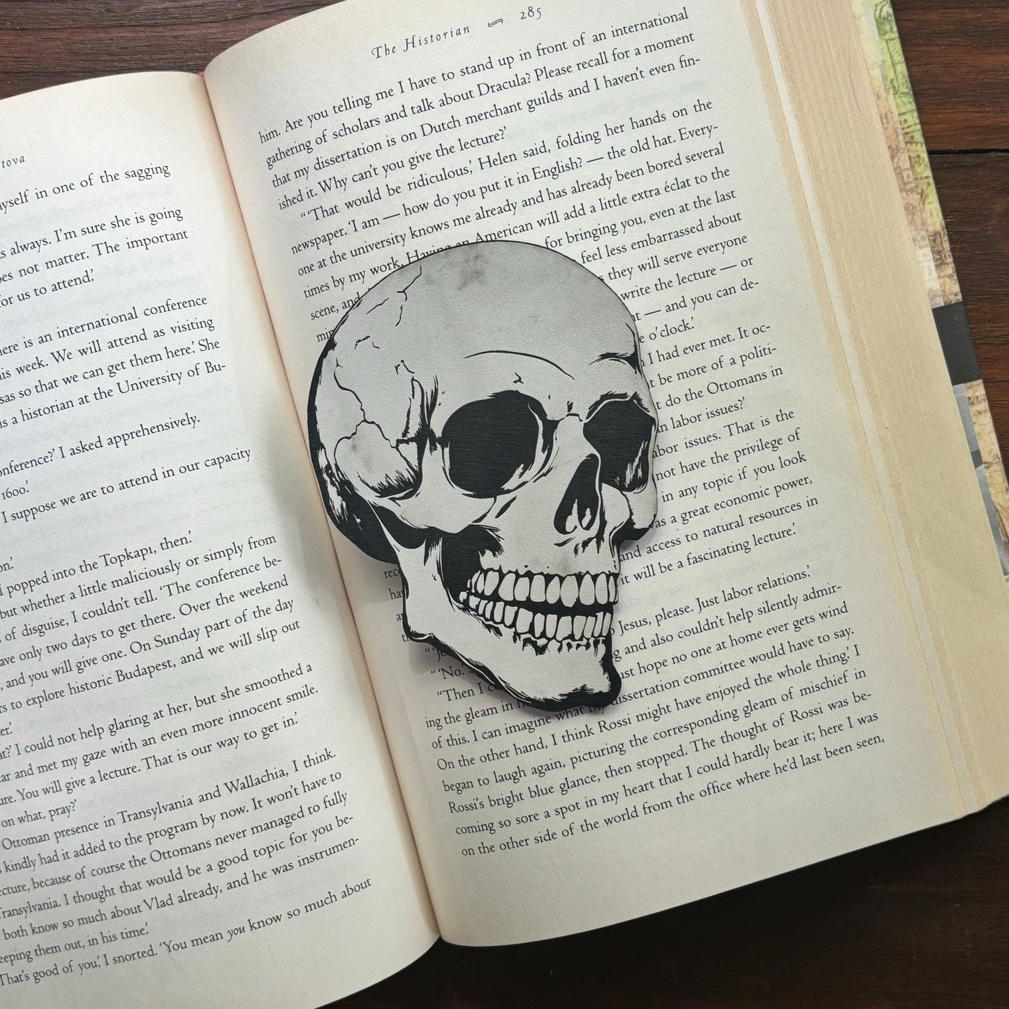 Skull Bookmark Vegan Leather