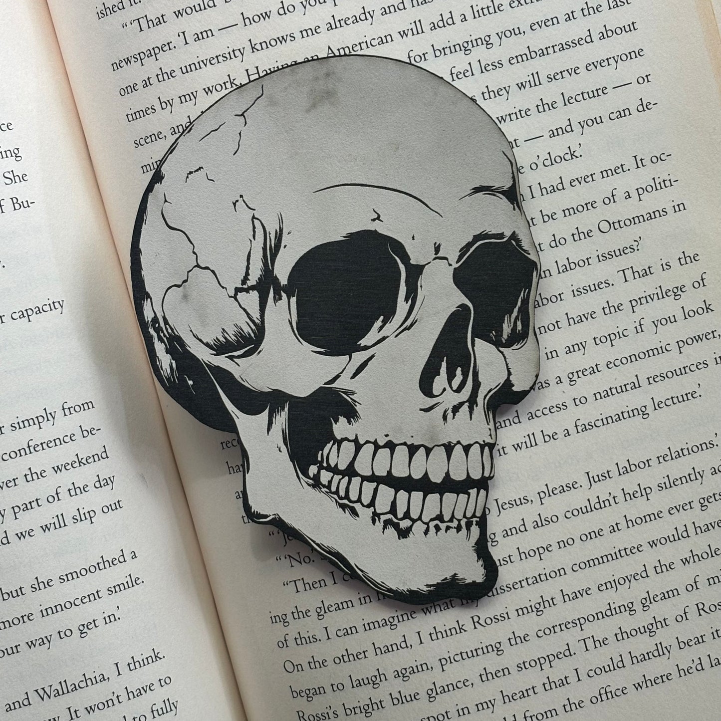 Skull Bookmark Vegan Leather