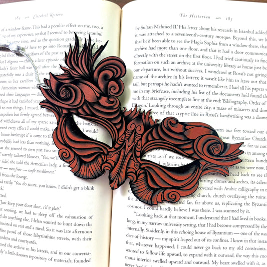 Nesta Mask Faux Leather Bookmark