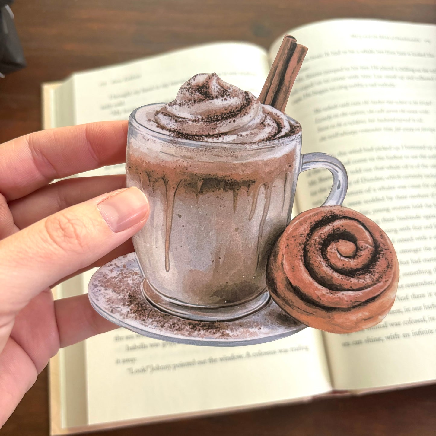 Chai Latte and Cinnamon Bun Bookmark