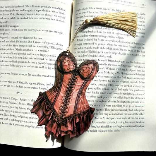 Brown Victorian Corset Bookmark