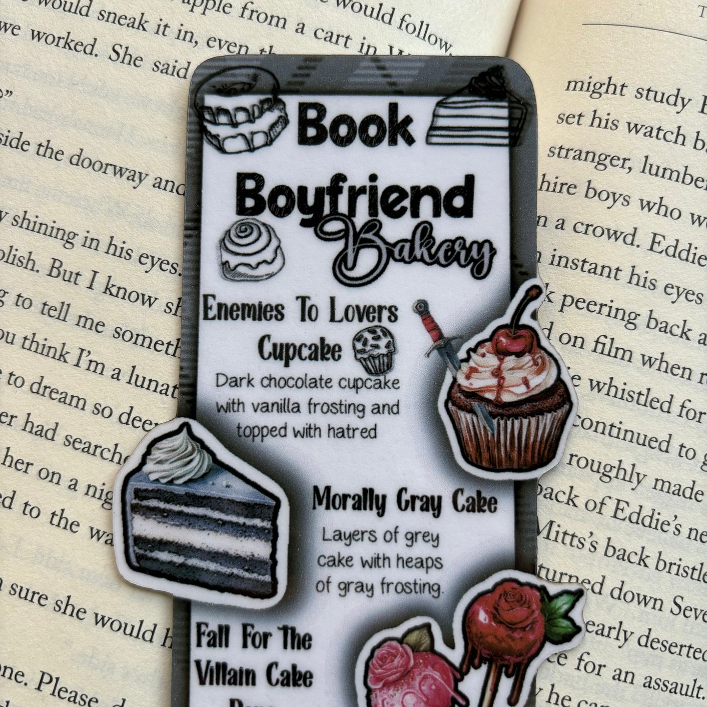 Dark Book Boyfriend Menu Bookmark