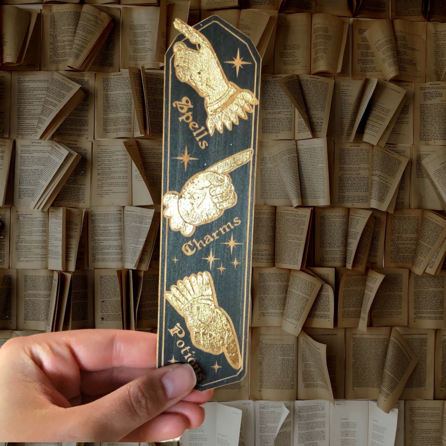 Magical Bookstore Wooden Bookmark