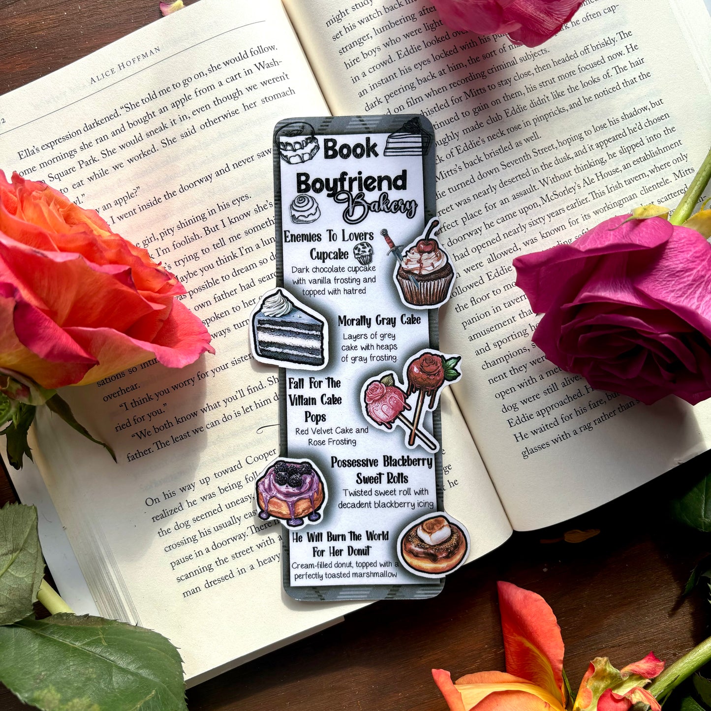 Dark Book Boyfriend Menu Bookmark