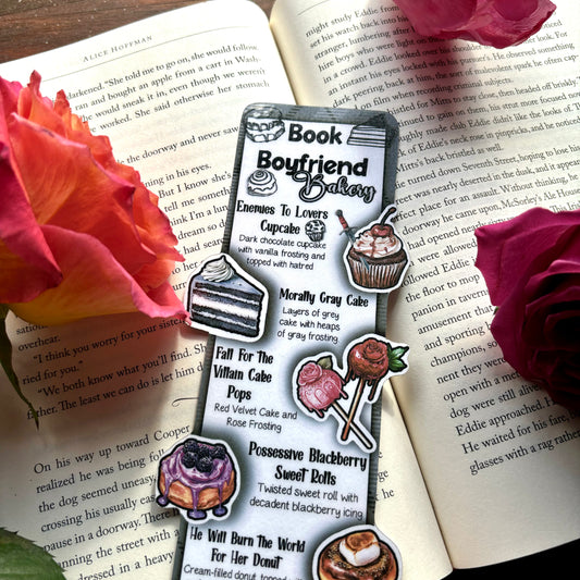 Dark Book Boyfriend Menu Bookmark