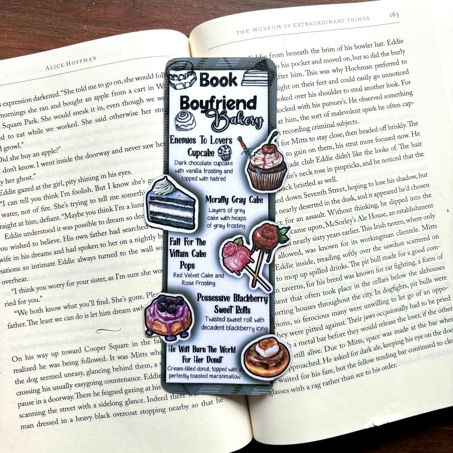 Dark Book Boyfriend Menu Bookmark