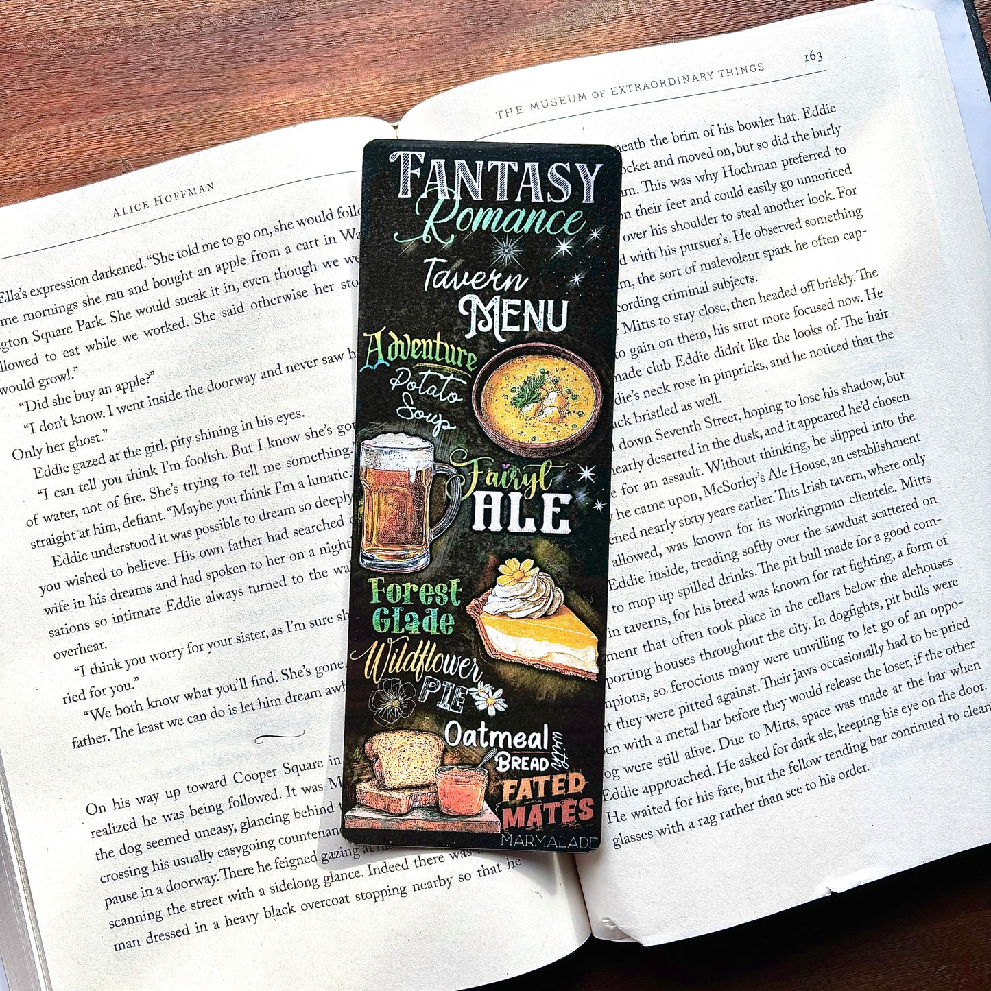 Fantasy Romance Tavern Menu Bookmark