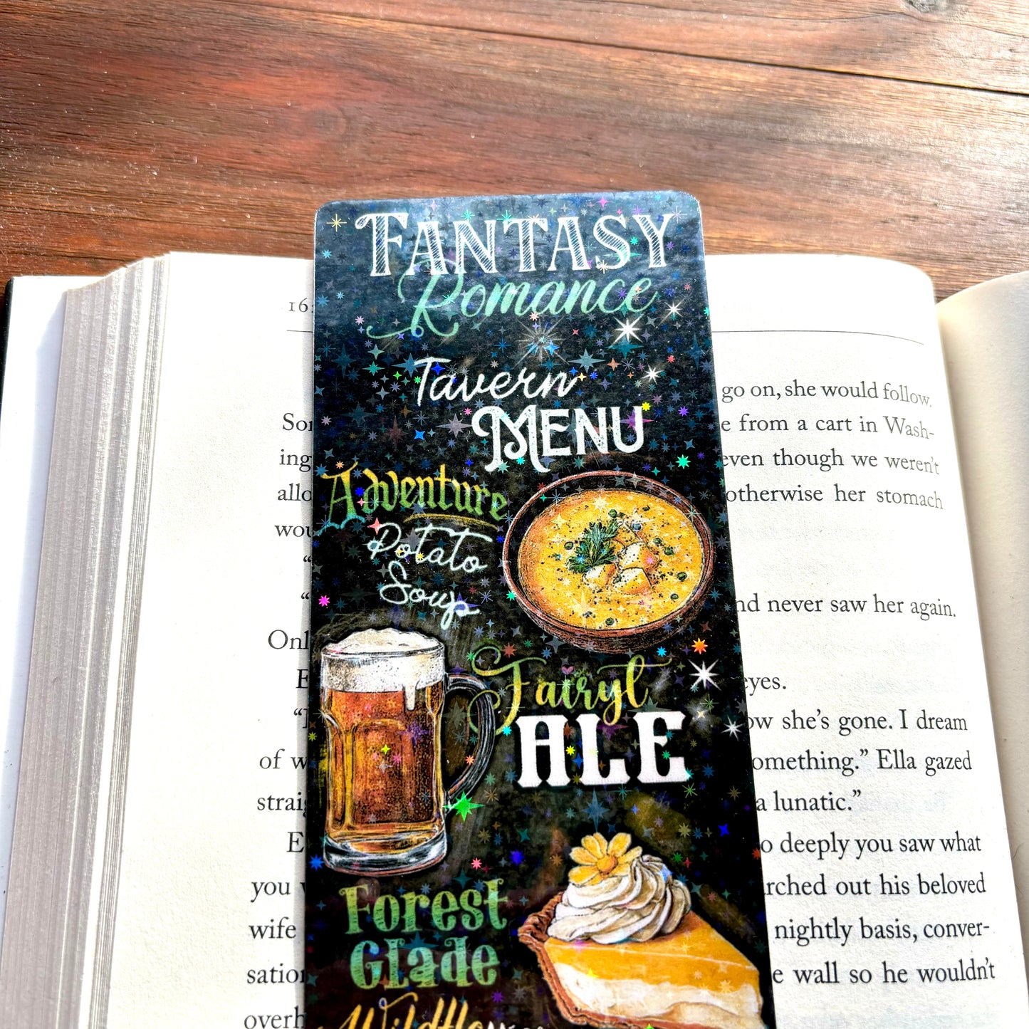 Fantasy Romance Tavern Menu Bookmark