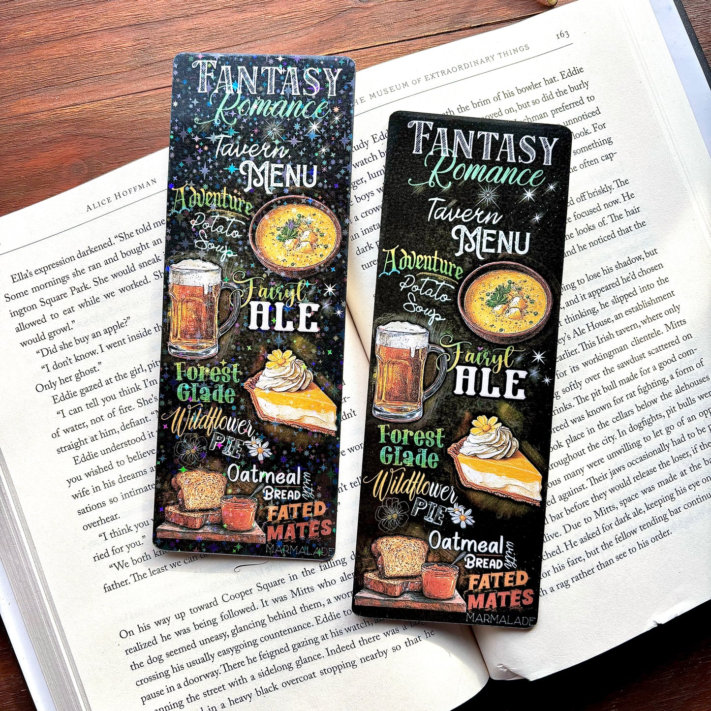 Fantasy Romance Tavern Menu Bookmark