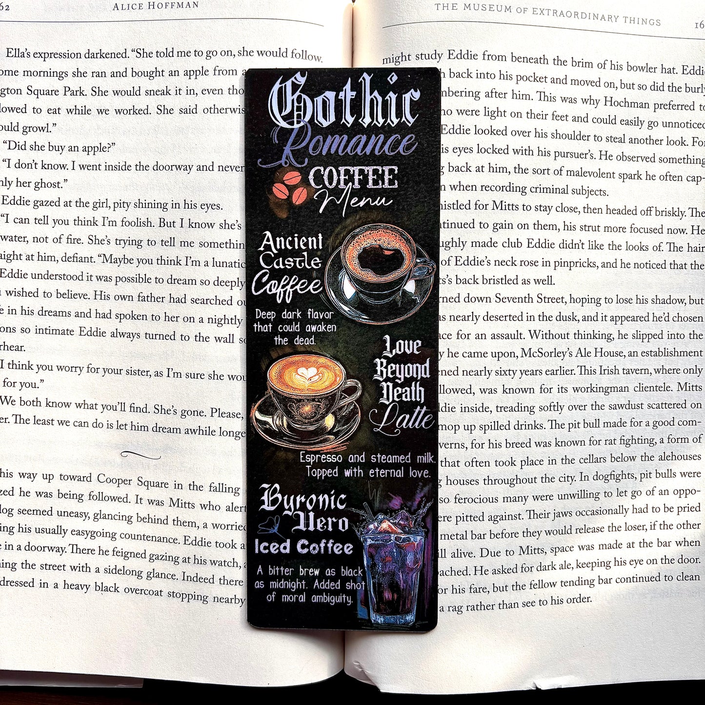 Gothic Romance Menu Bookmark