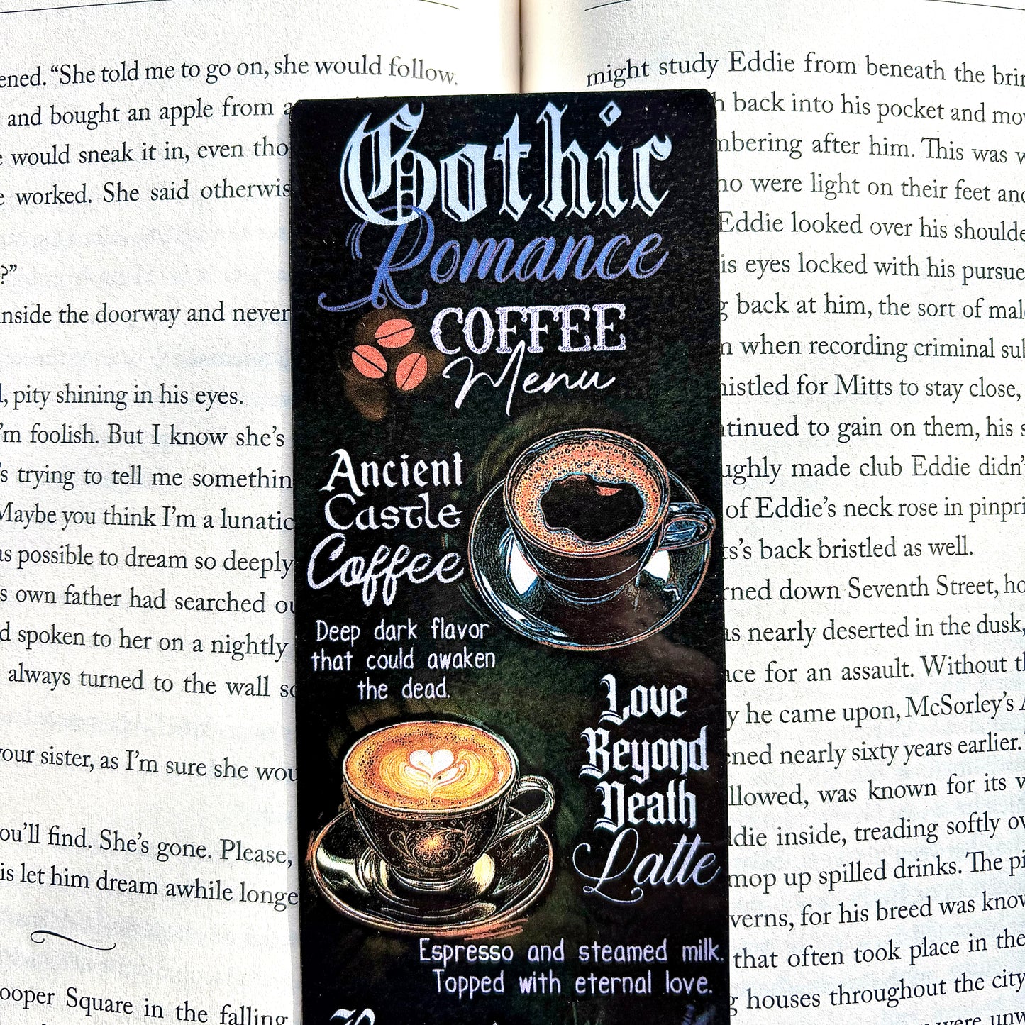 Gothic Romance Menu Bookmark