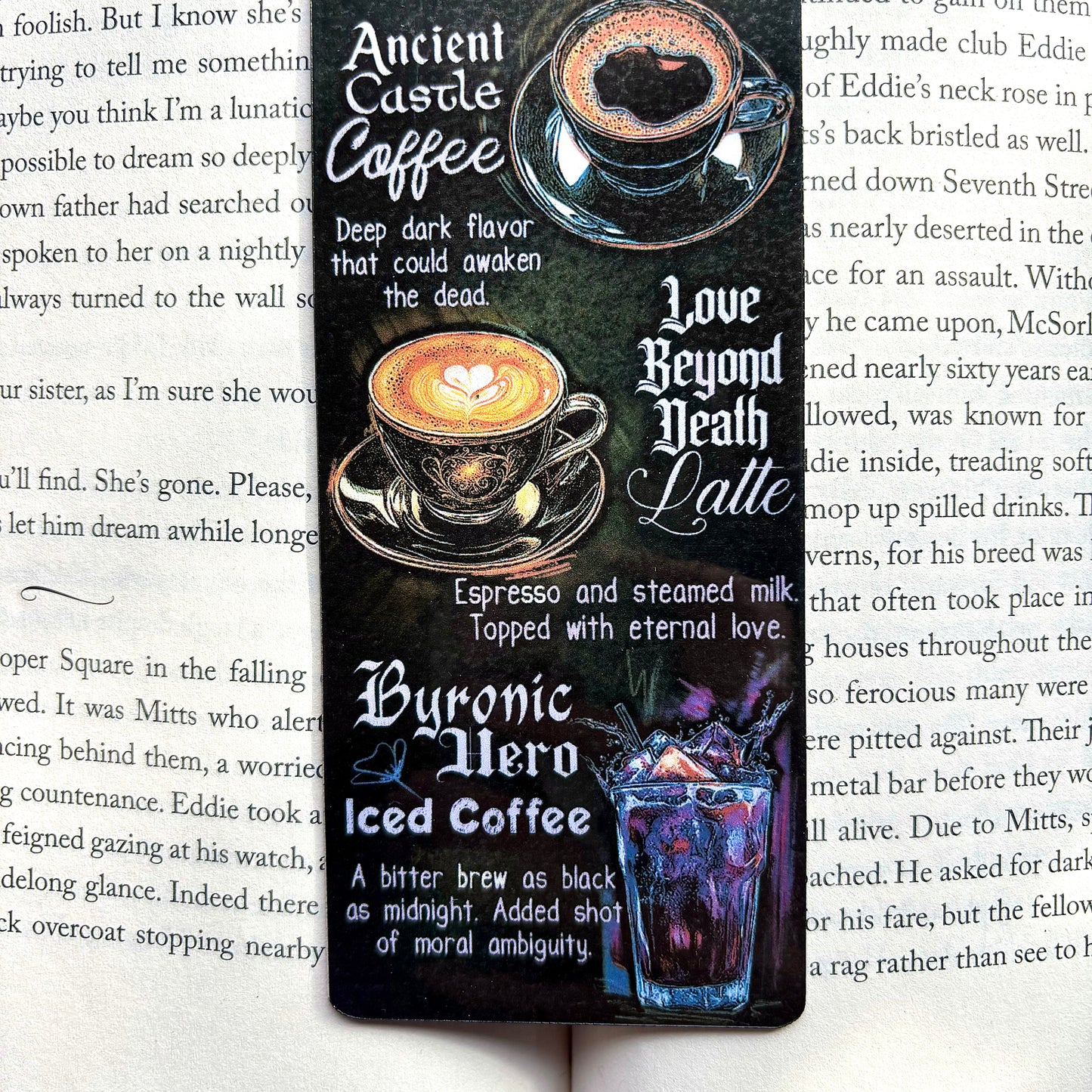 Gothic Romance Menu Bookmark