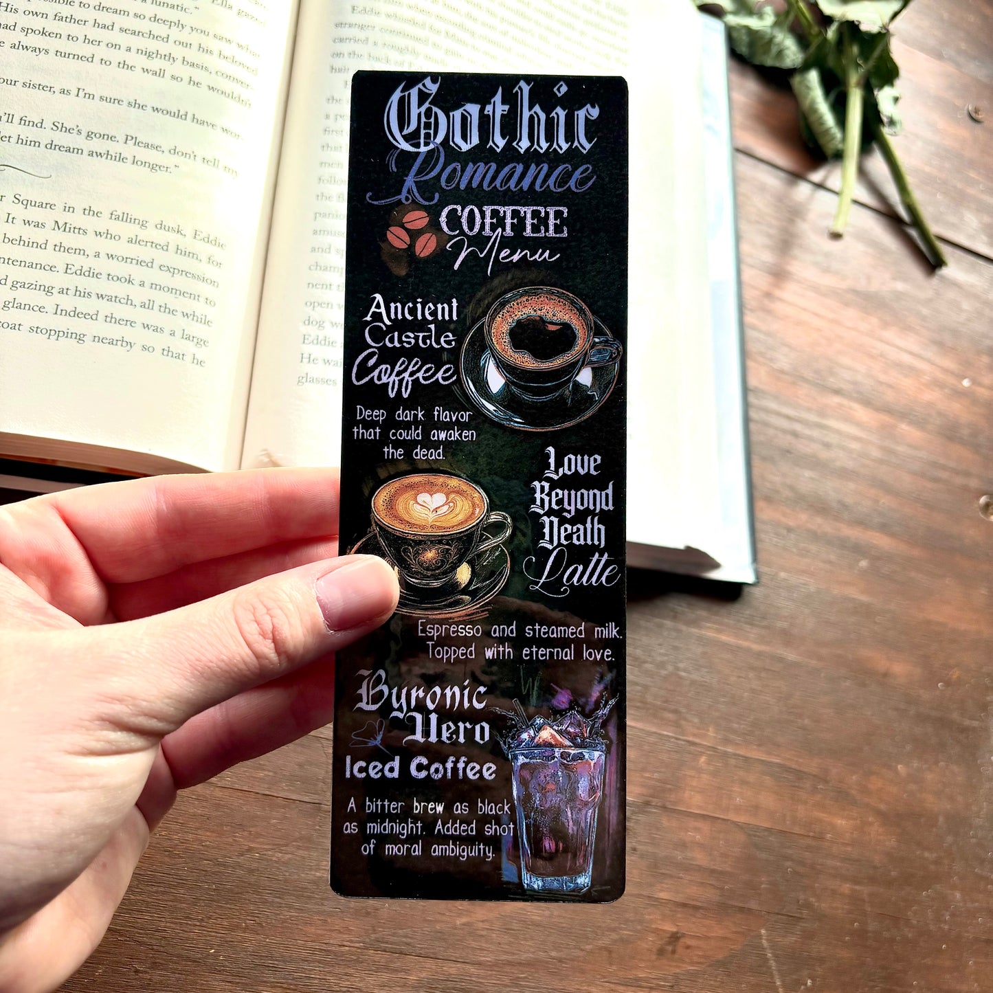 Gothic Romance Menu Bookmark