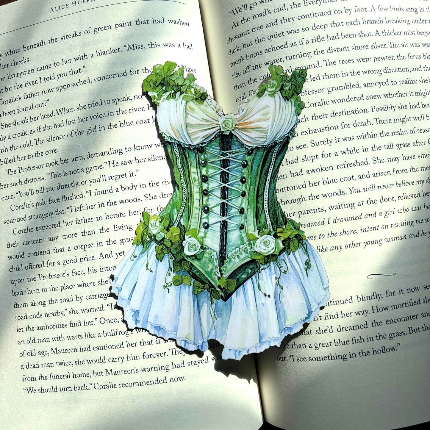 Green Ivy Corset Bookmark