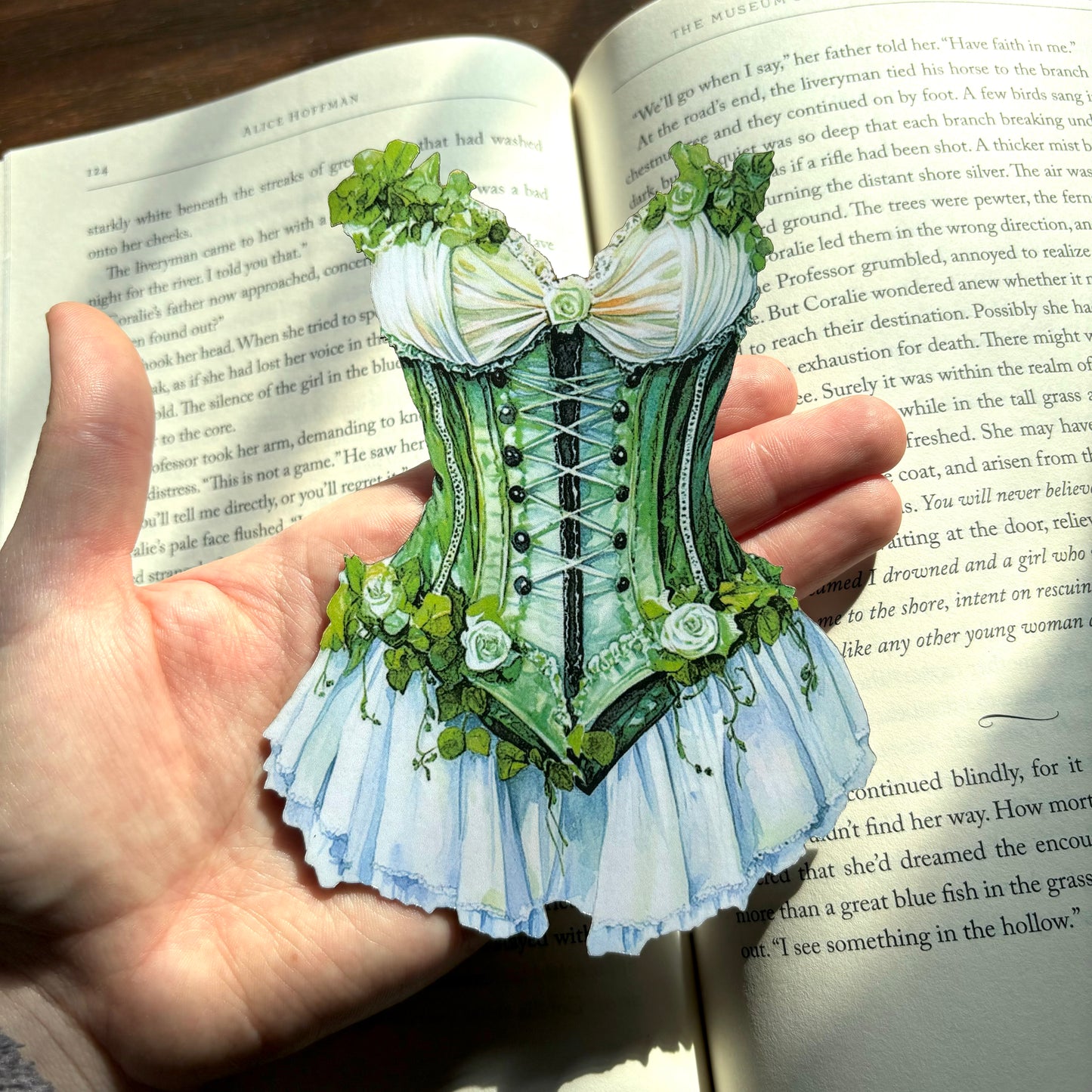 Green Ivy Corset Bookmark