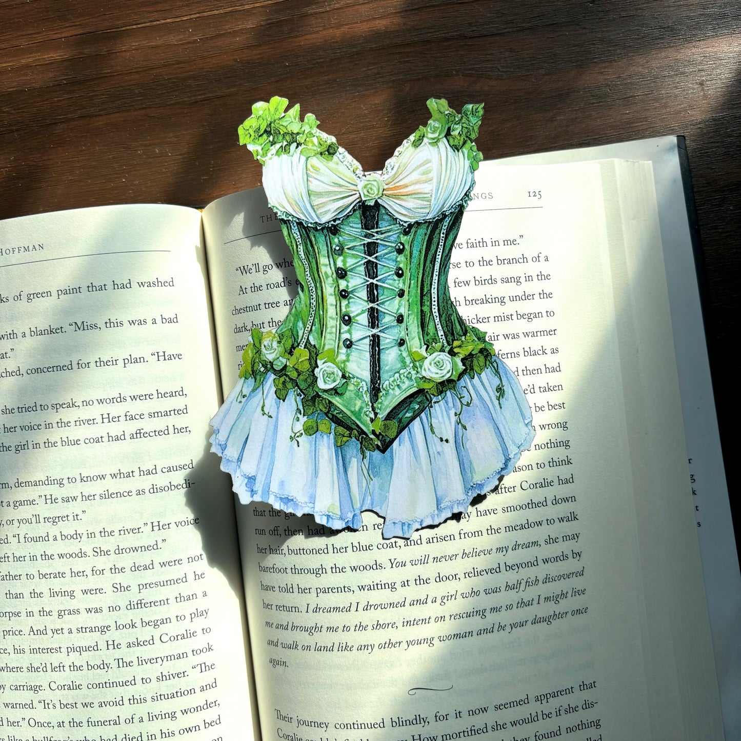 Green Ivy Corset Bookmark