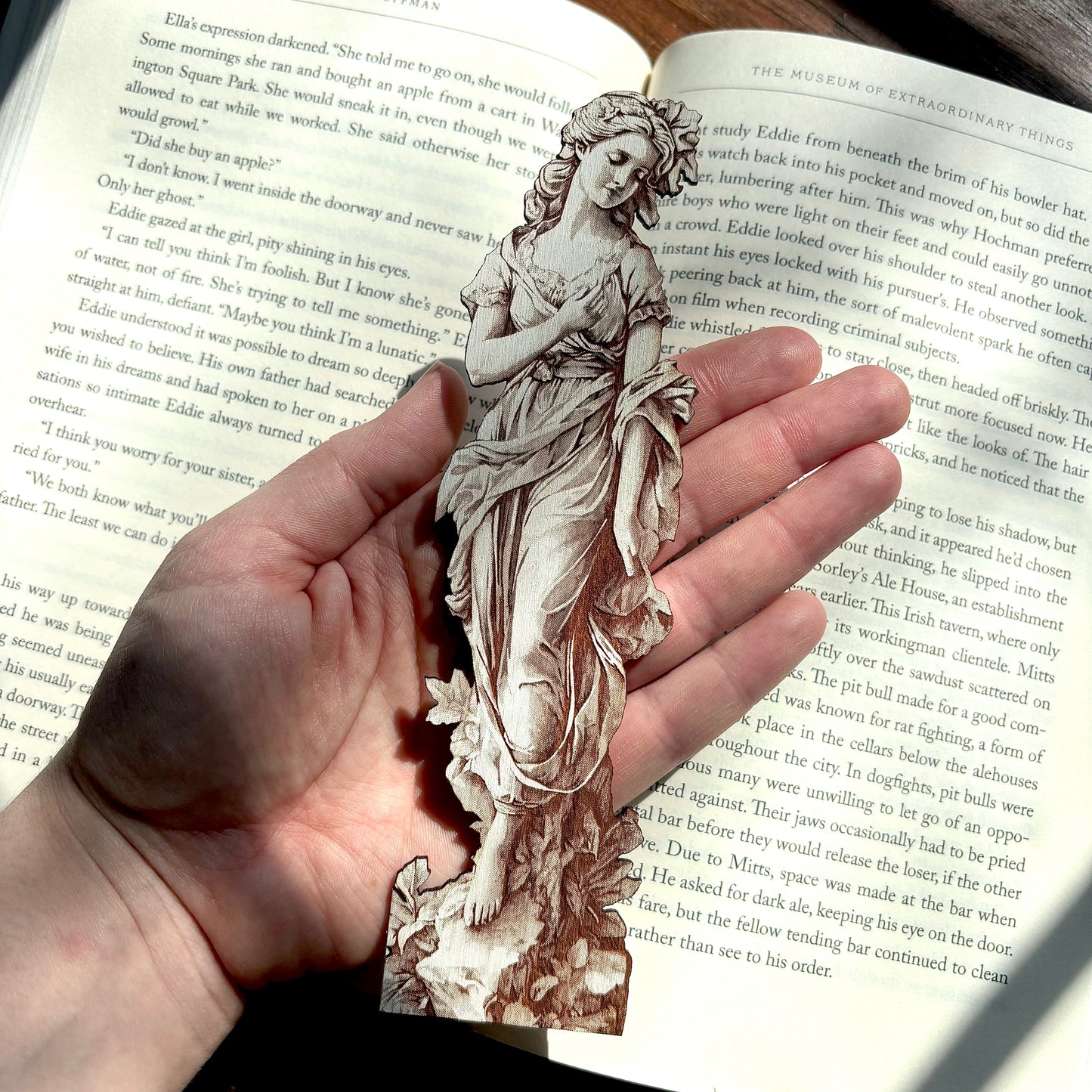 Garden Statue Wooden Bookmark