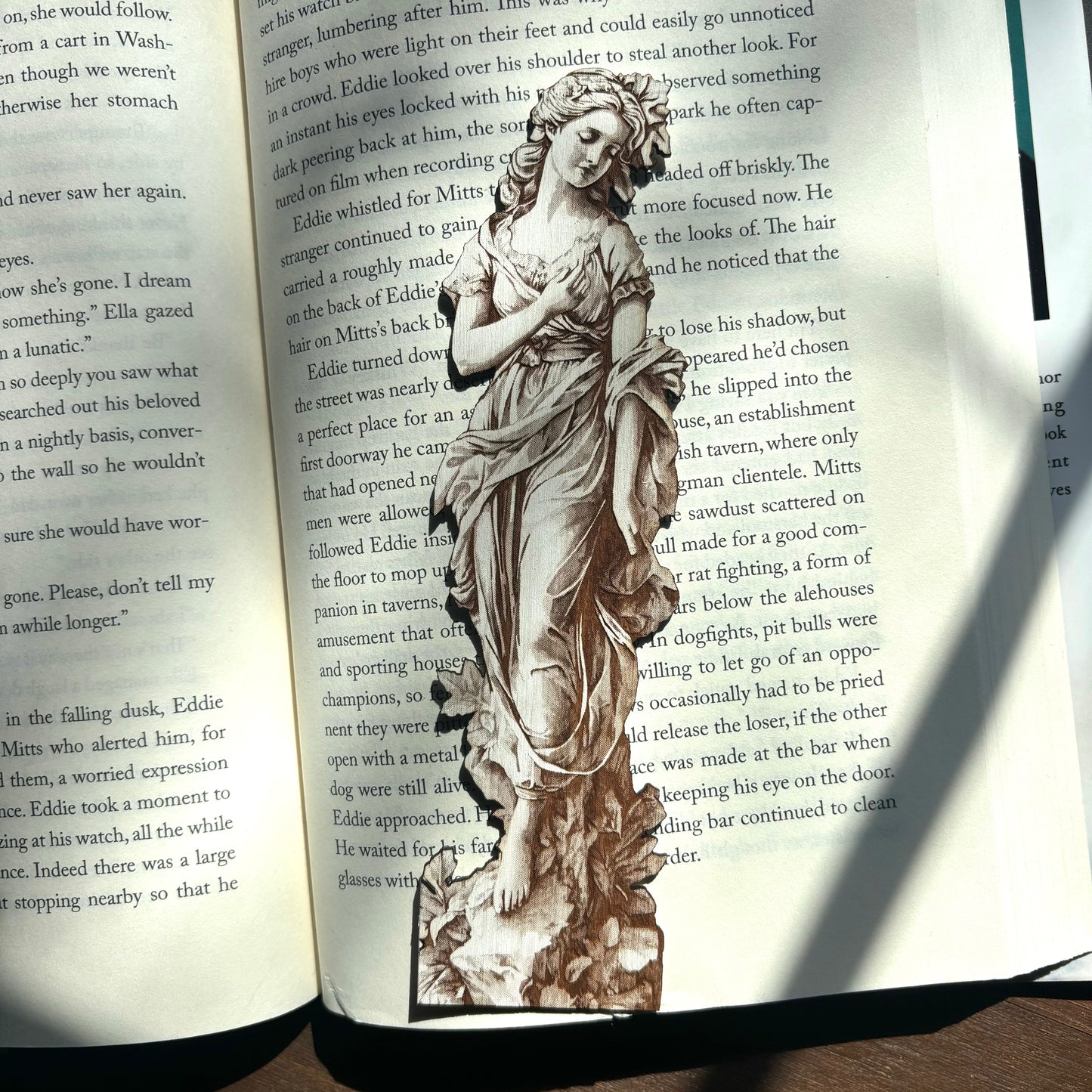 Garden Statue Wooden Bookmark