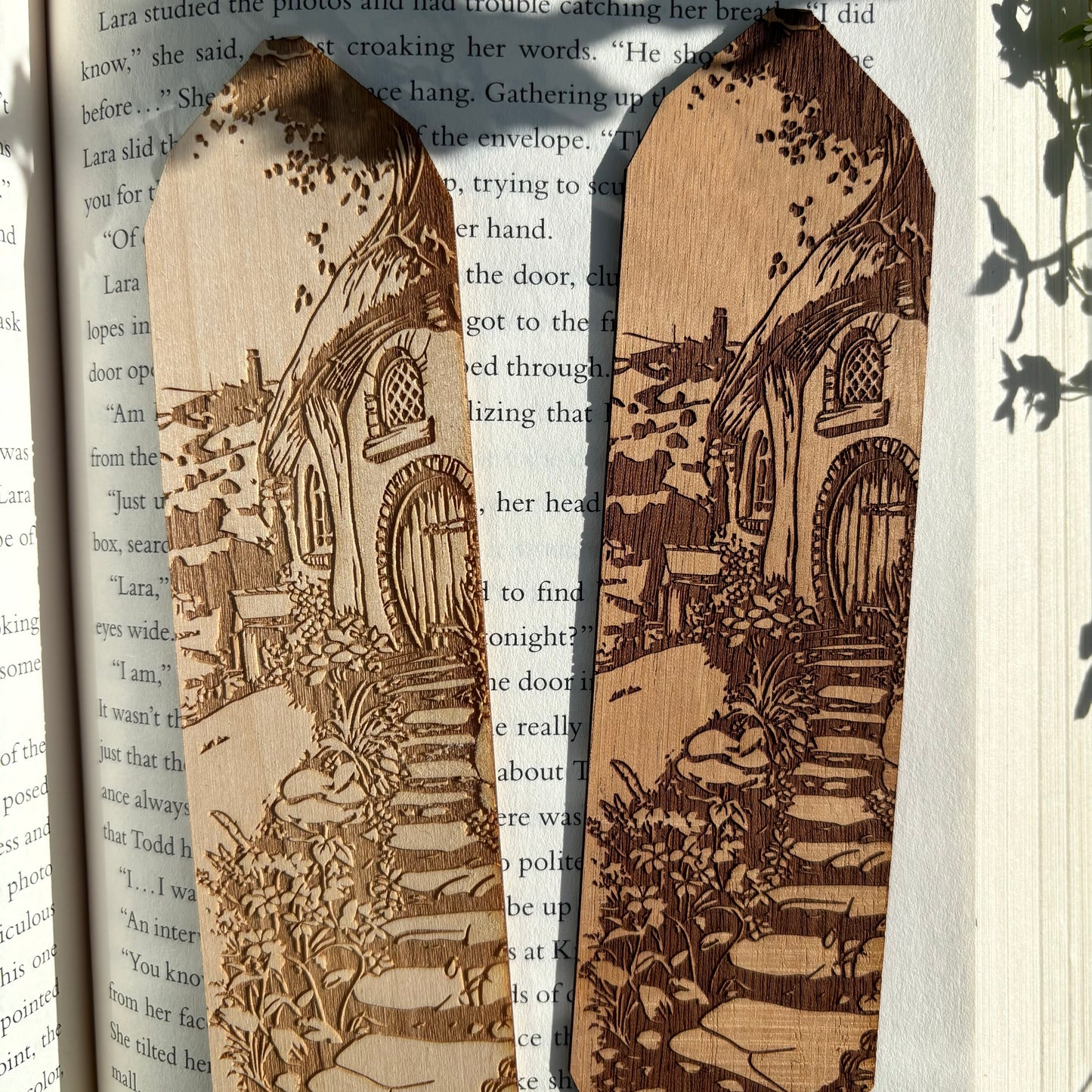 Halfling Home Wooden Bookmark