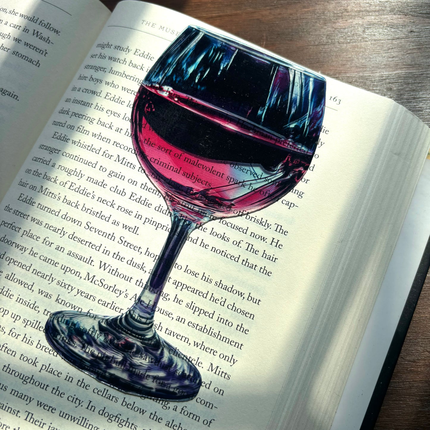 Wine Glass Transparent Bookmark