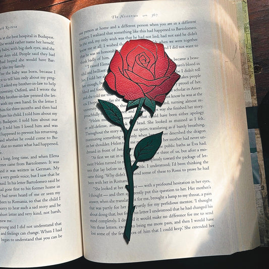 Rose Bookmark Vegan Leather