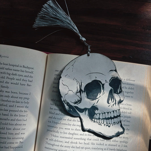 Skull Bookmark Vegan Leather