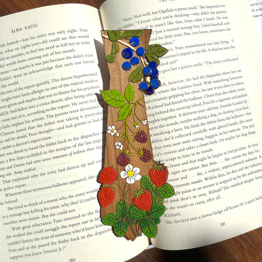 Berries Wooden Bookmark