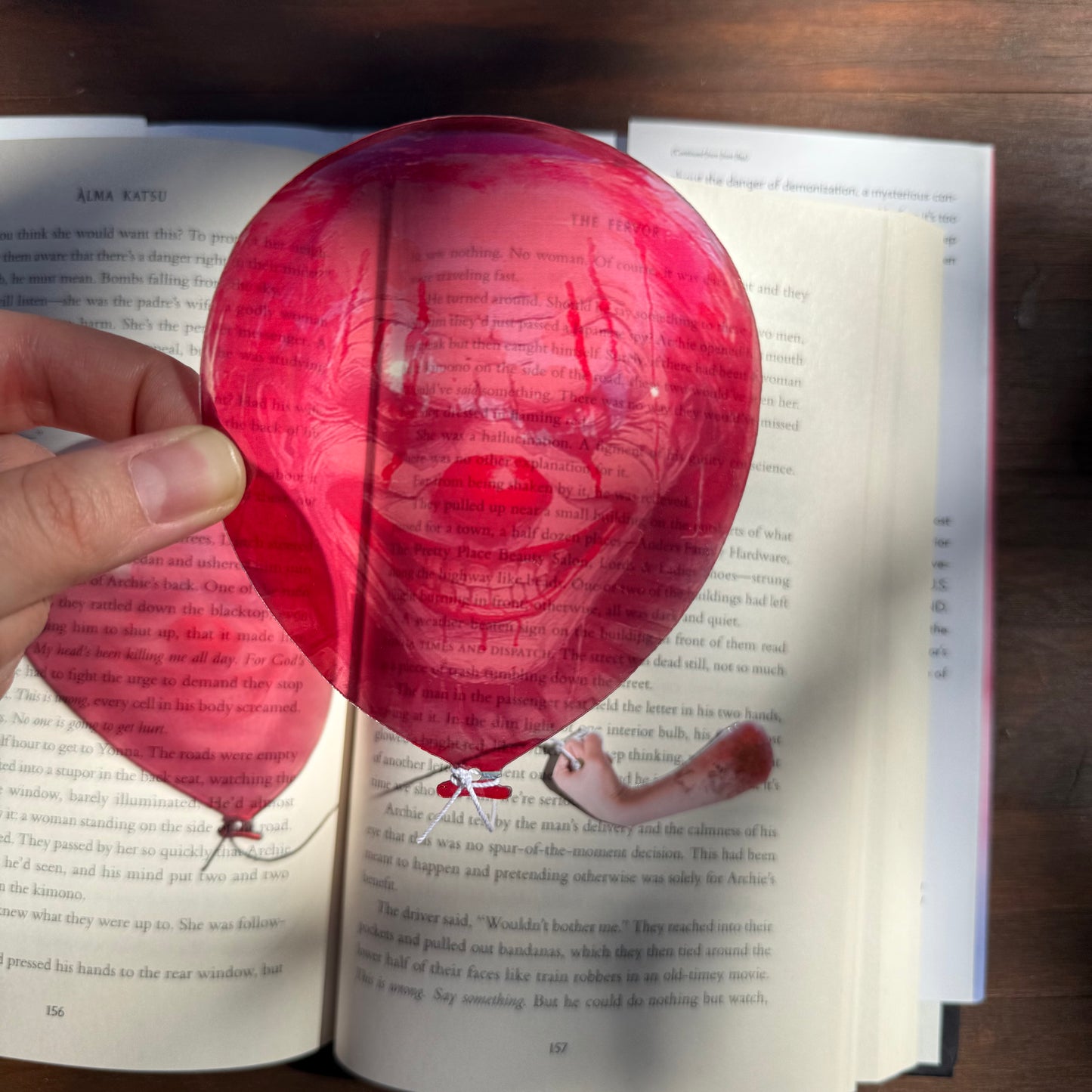 Evil Clown Balloon Bookmark