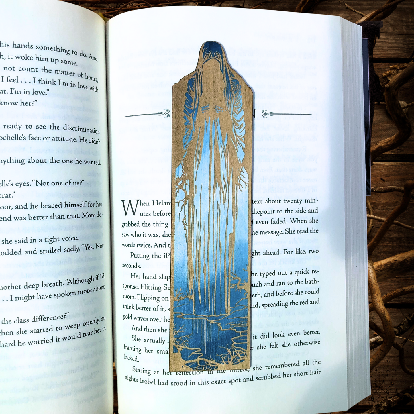 Ghost by the River Wooden Bookmark