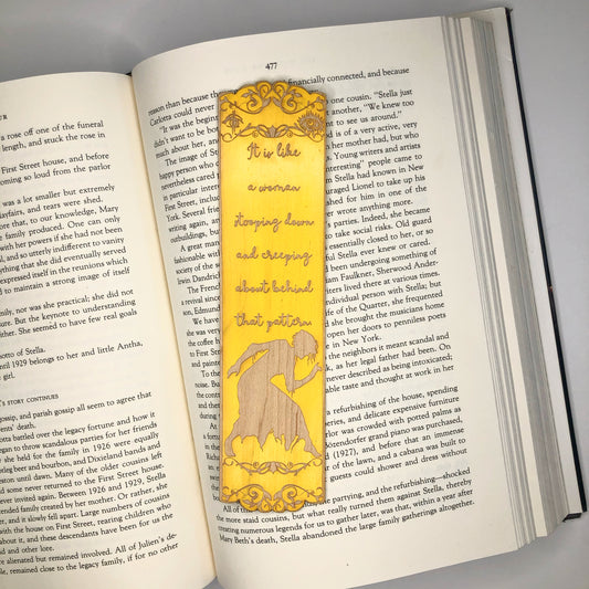 The Yellow Wallpaper Wooden Bookmark | Feminist Bookmark