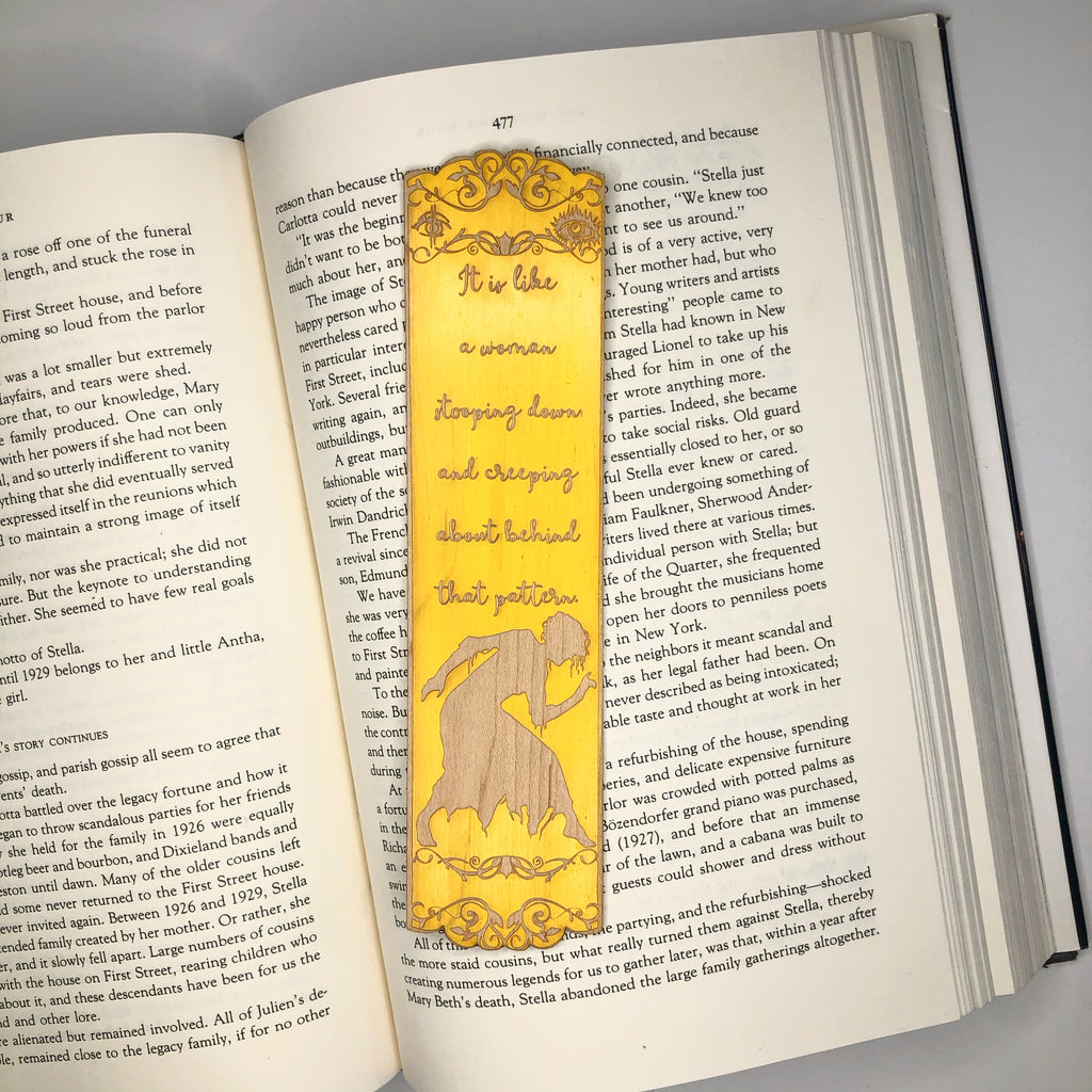 The Yellow Wallpaper Wooden Bookmark | Feminist Bookmark