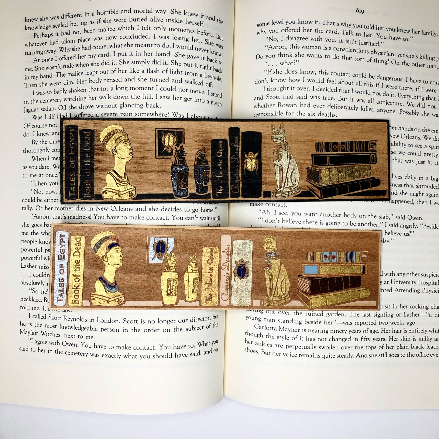 The Egyptology Shelf Wooden Bookmark