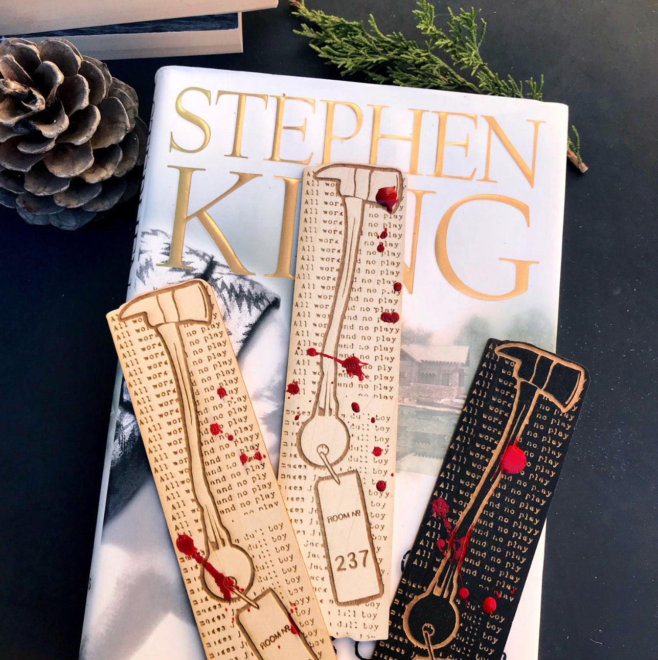 Bloody Shining Wooden Bookmark