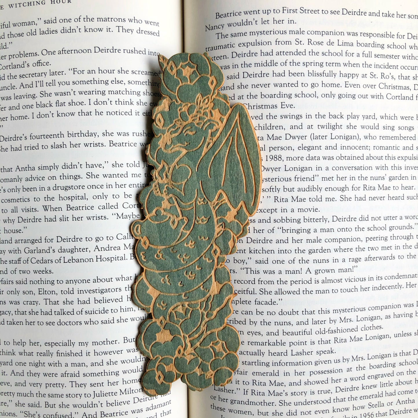 Tea Dragon Wooden Bookmark