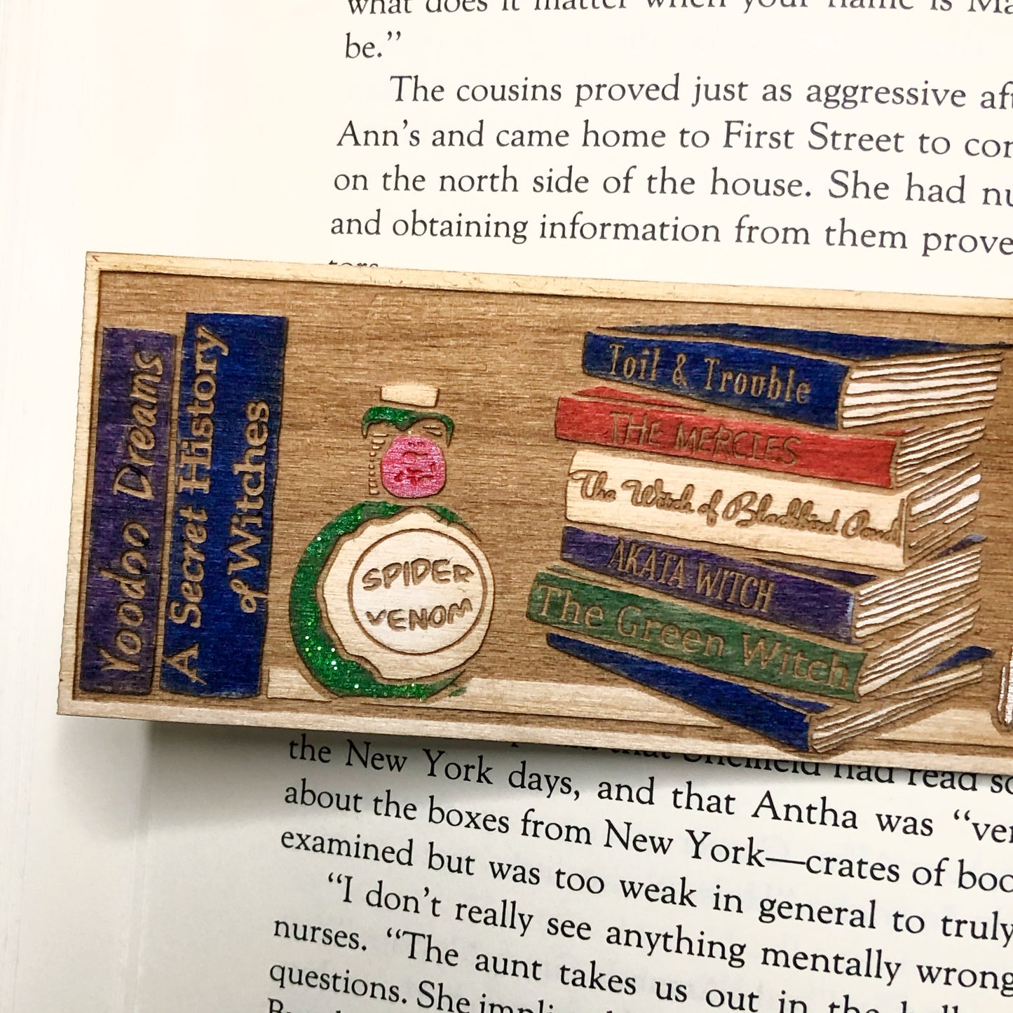 Witch Shelf Wooden Bookmark