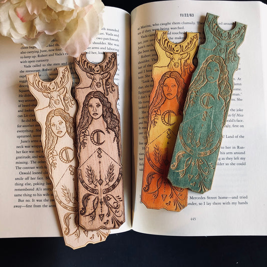 Artemis Wooden Bookmark