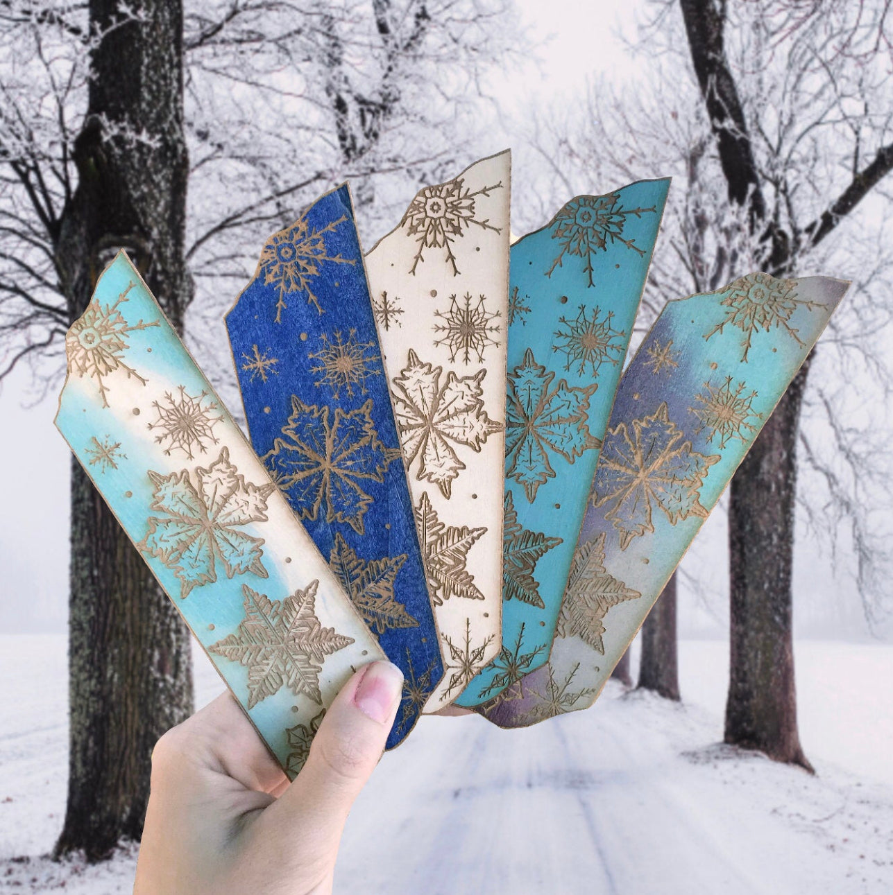 Snowflake Wooden Bookmark