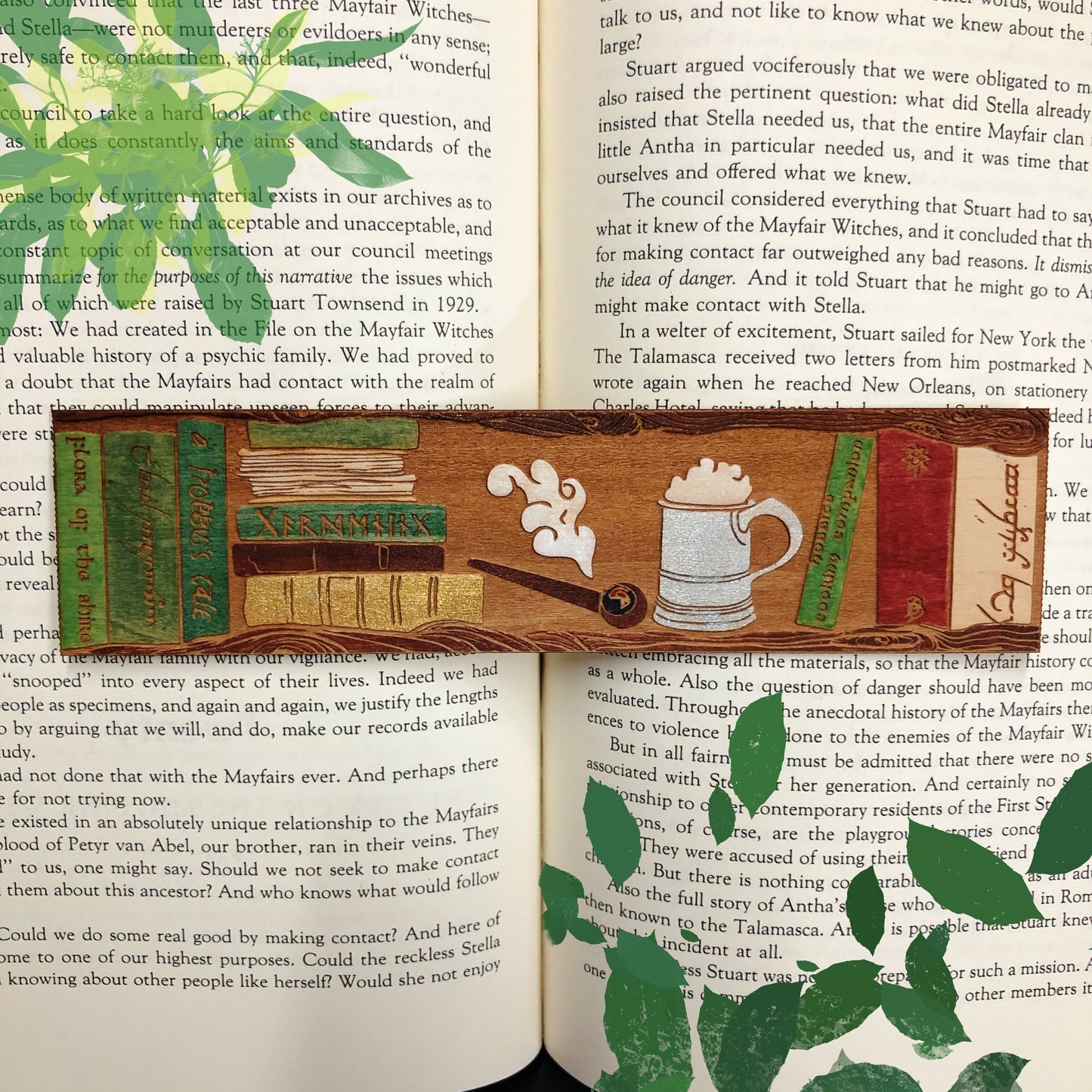 The Hobbit Shelf Wooden Bookmark