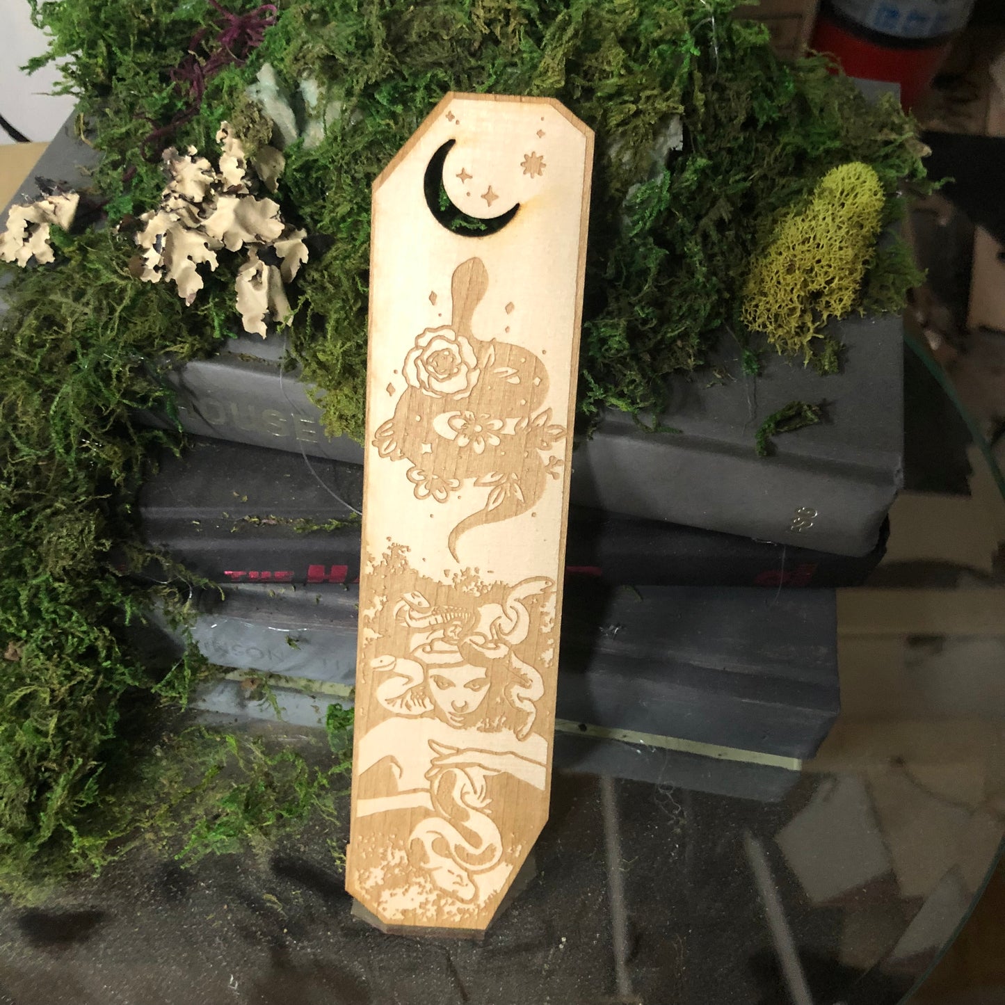 Medusa Wooden Bookmark