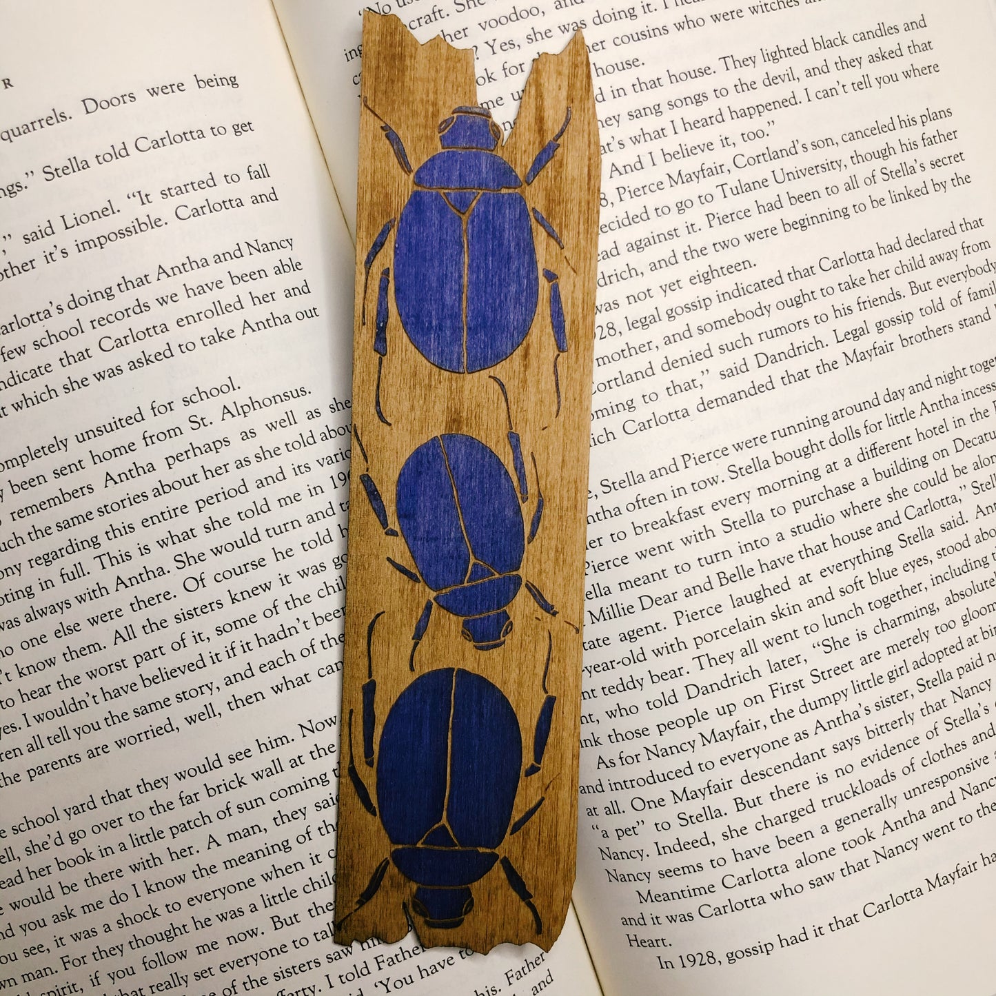 Scarab Beetles Wooden Bookmark | The Mummy Bookmark