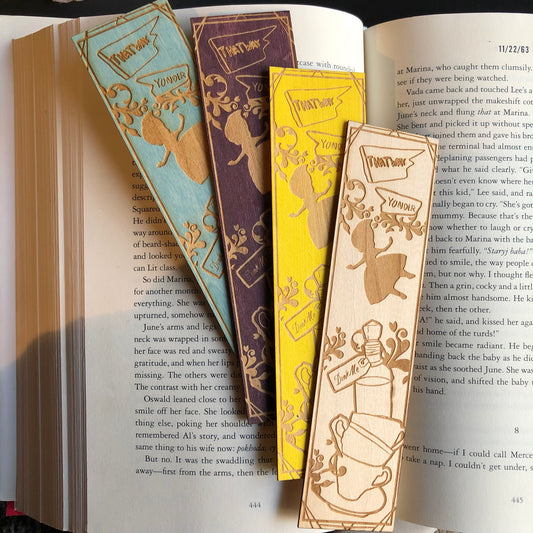 Alice in Wonderland Wooden Bookmark