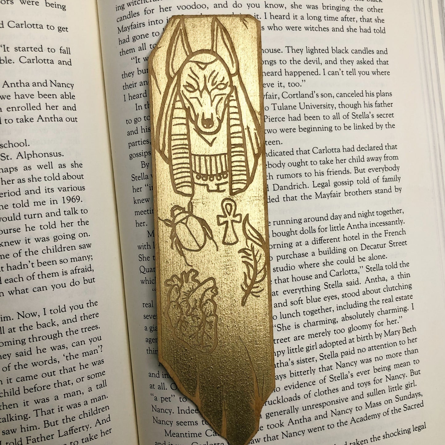 Anubis Wooden Bookmark | God of the Dead Bookmark