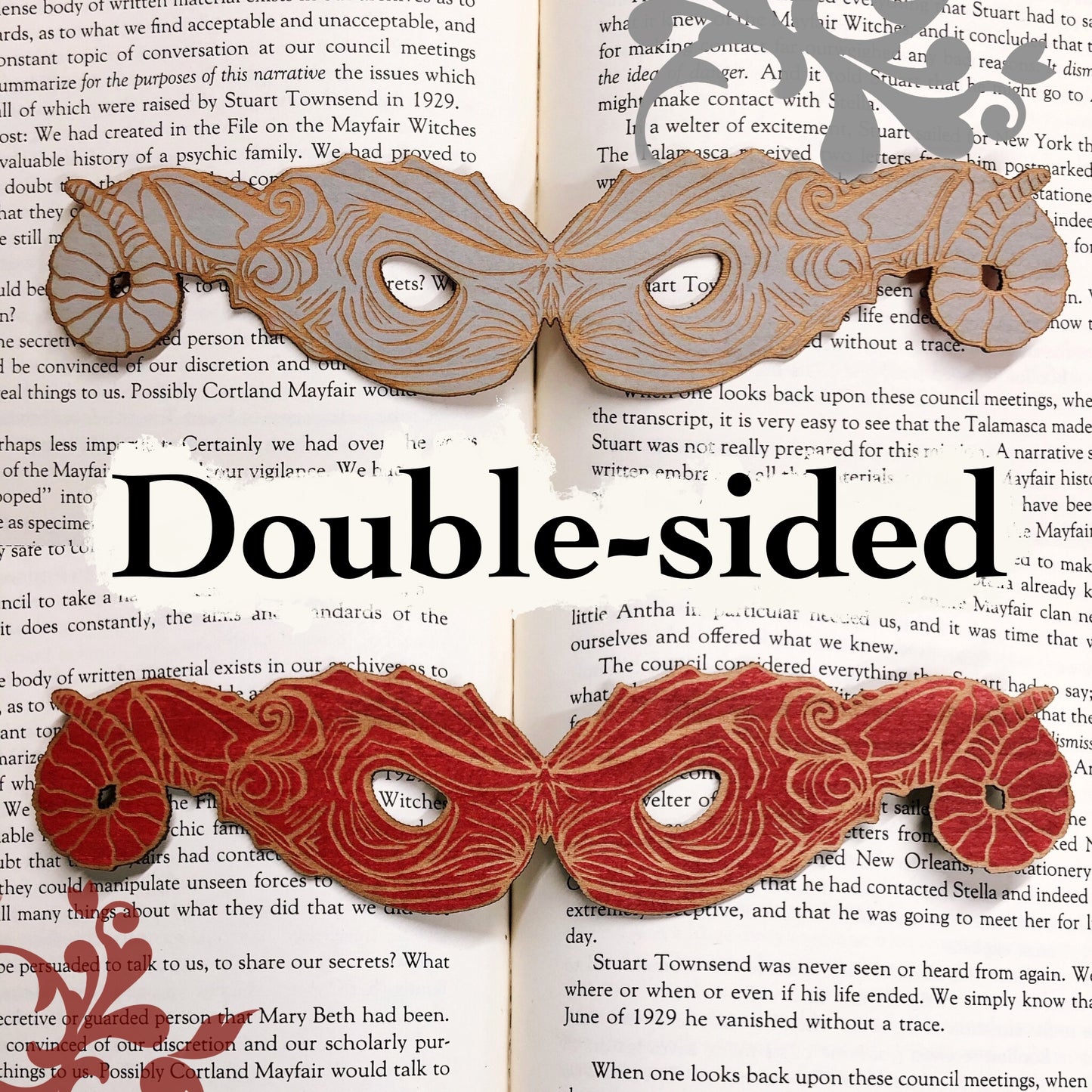 A Darker Shade of Magic Mask Wooden Bookmark