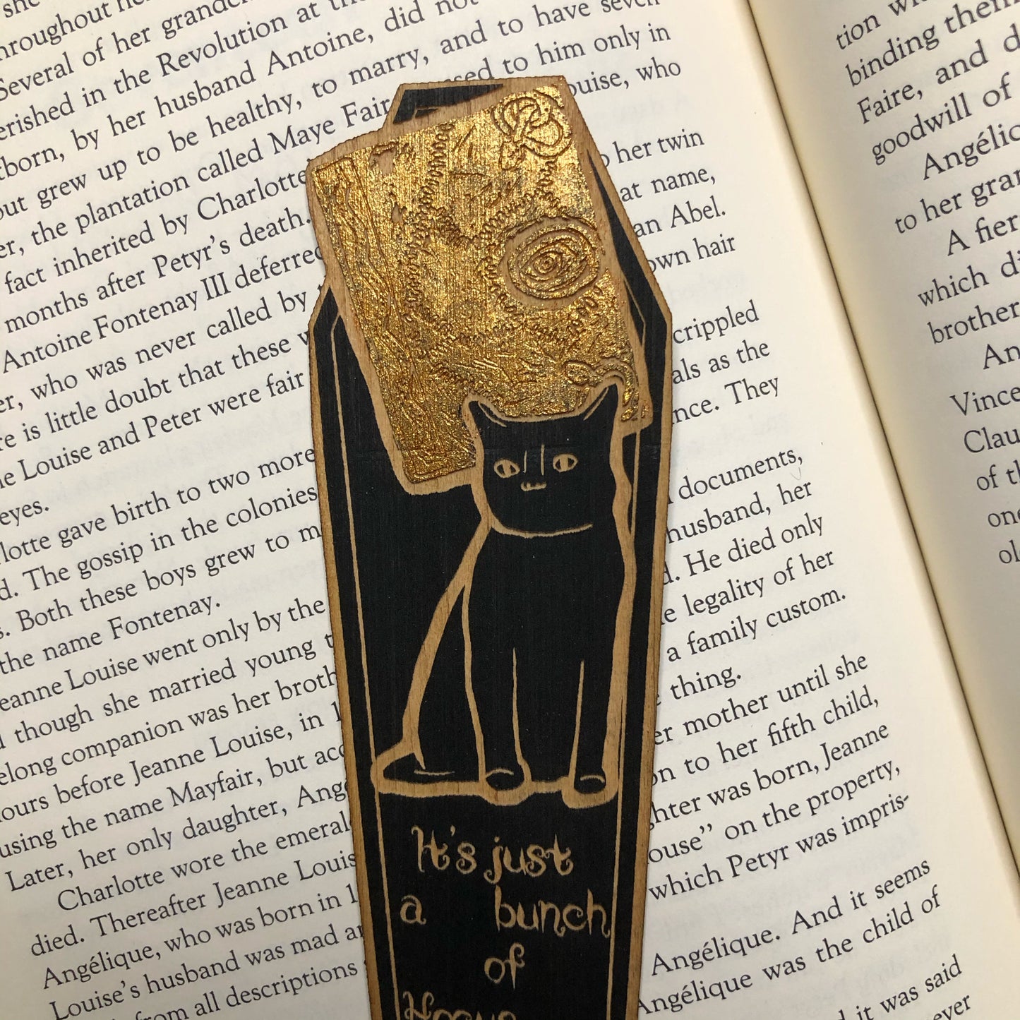 Spell book and Black Cat Bookmark