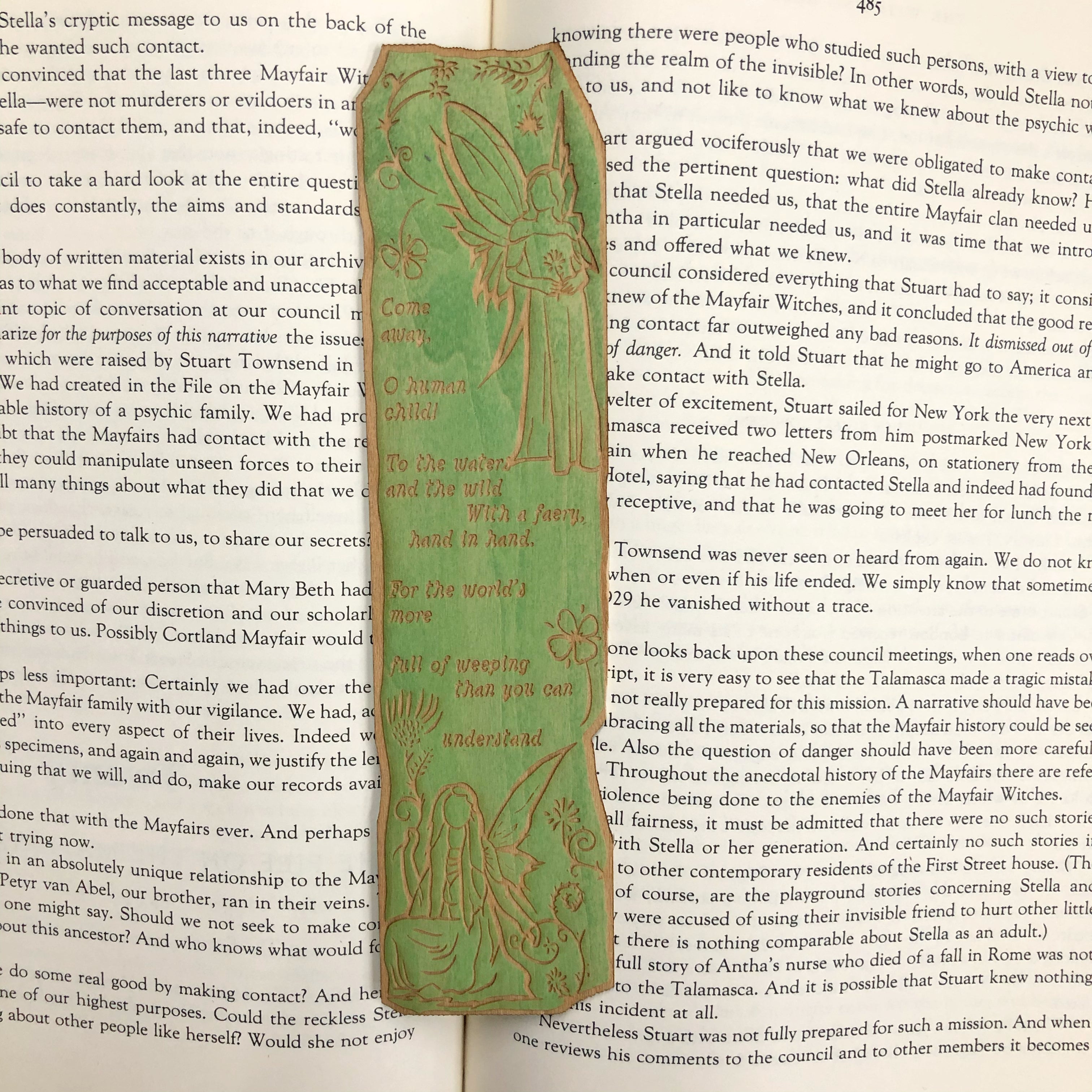 Fairy Wooden Bookmark