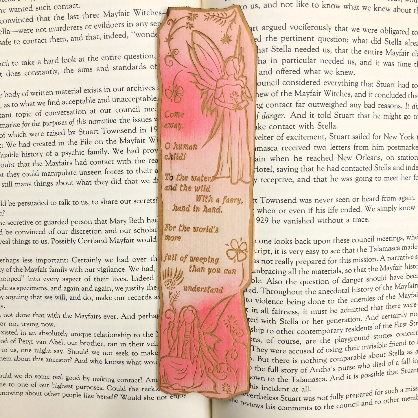 Fairy Wooden Bookmark
