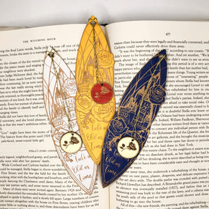 Beast's Castle Wooden Bookmark with Rose Tassle
