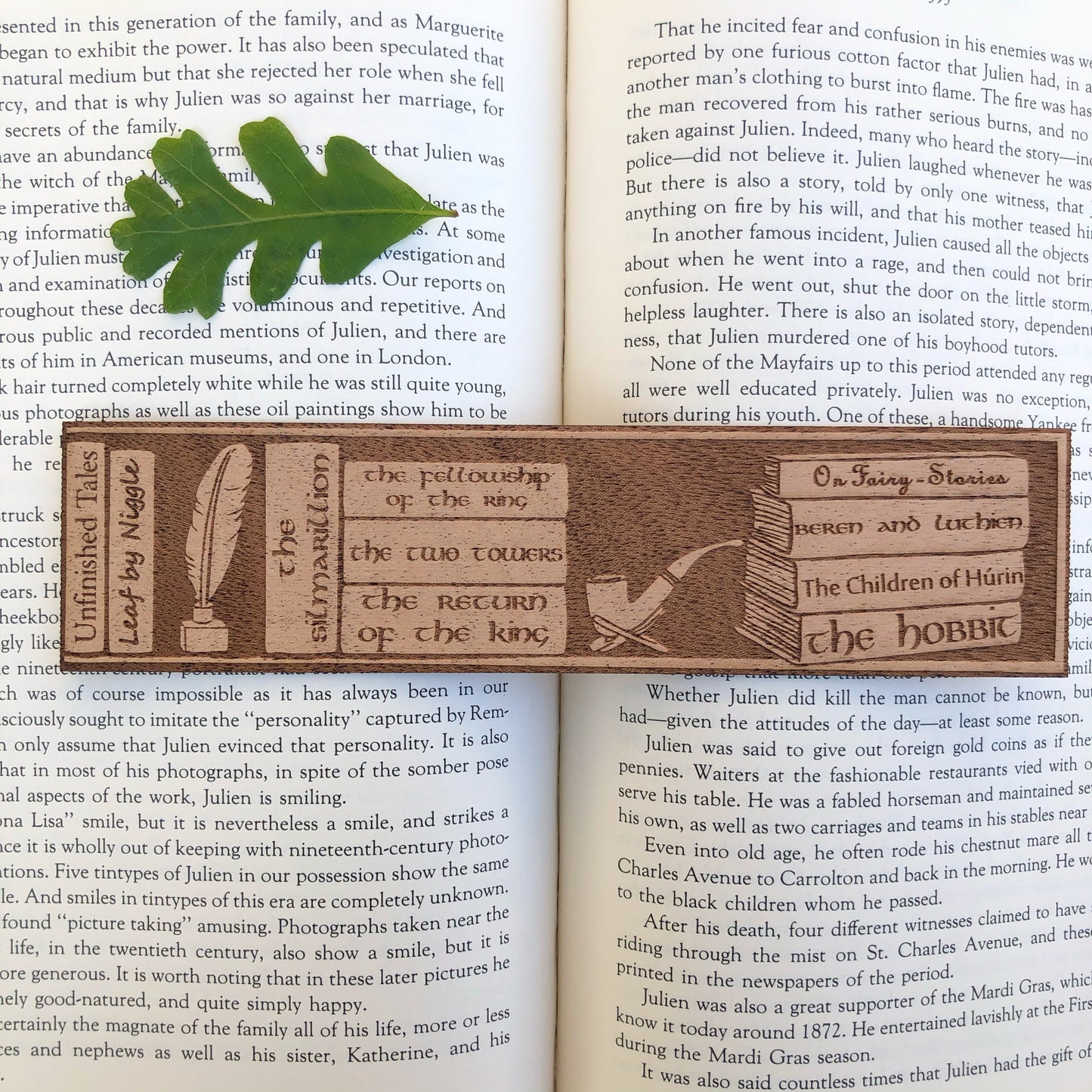 The Tolkien Shelf Wooden Bookmark