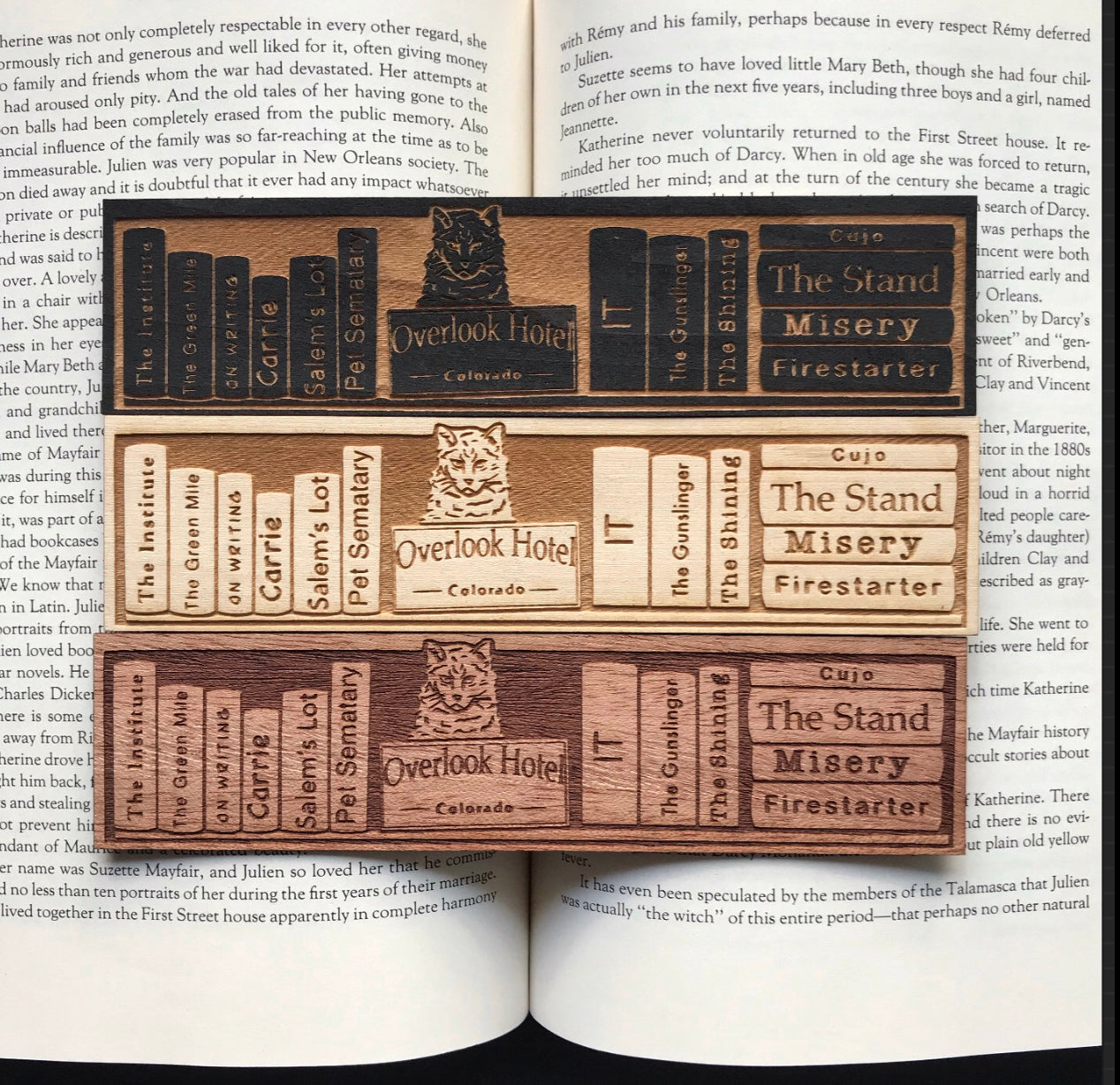 The King of Horror Wooden Bookmark