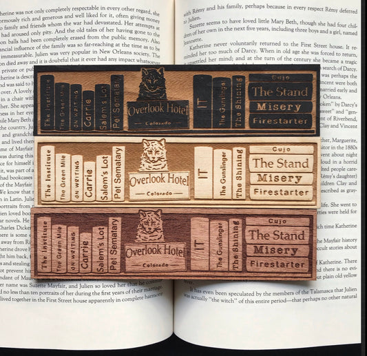 The King of Horror Wooden Bookmark